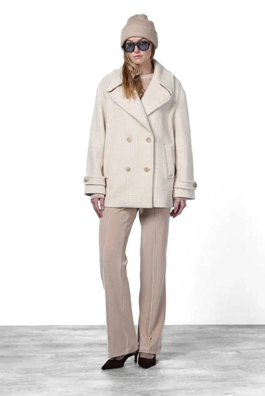Mason's Leonie frakke beige ternet uld