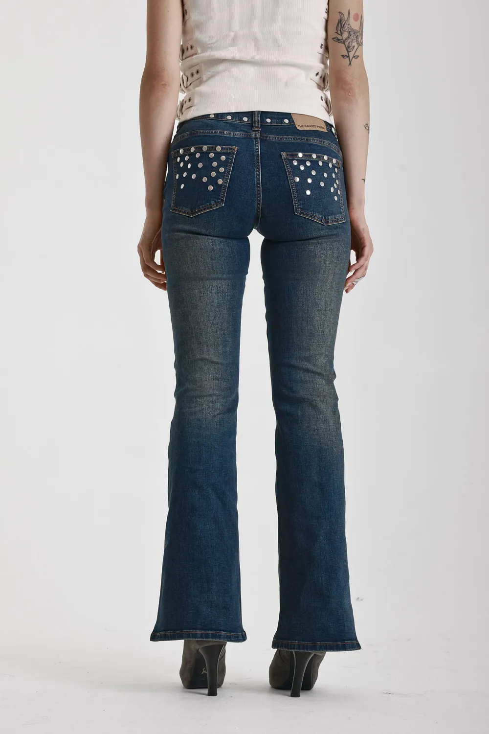 The Ragged Priest Locket Flare Jeans indigo lavtaljede
