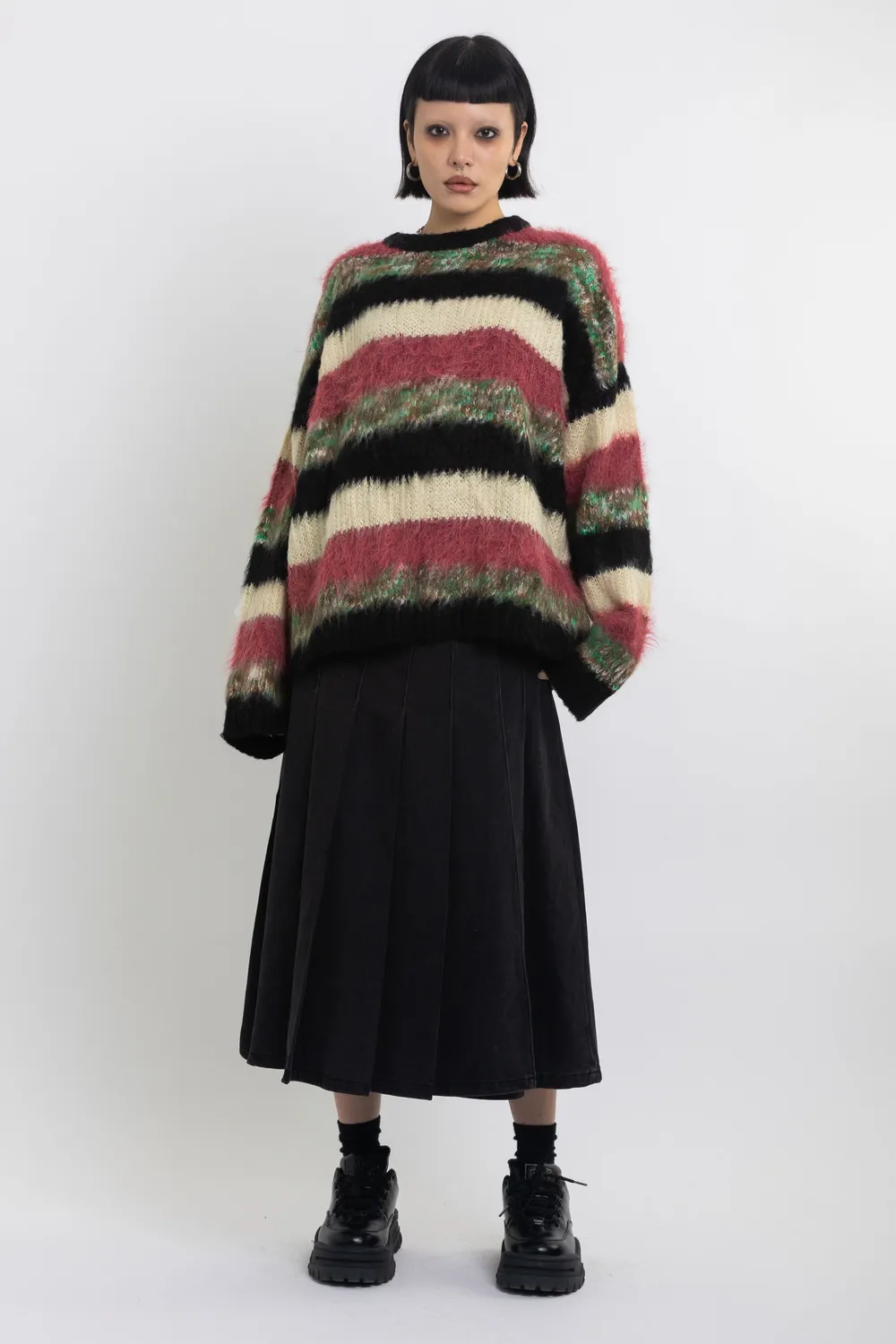 The Ragged Priest Pulse Stripe striktrøje oversize stribet