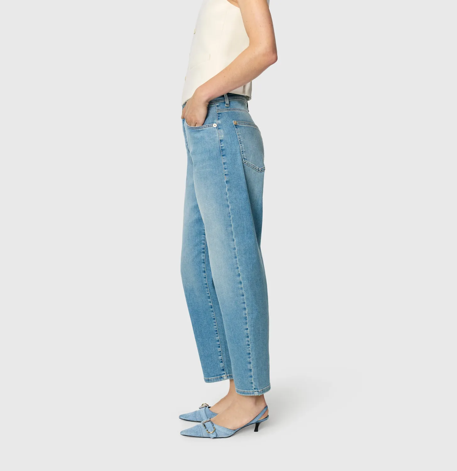 MAC Danni jeans mellemblå barrel fit