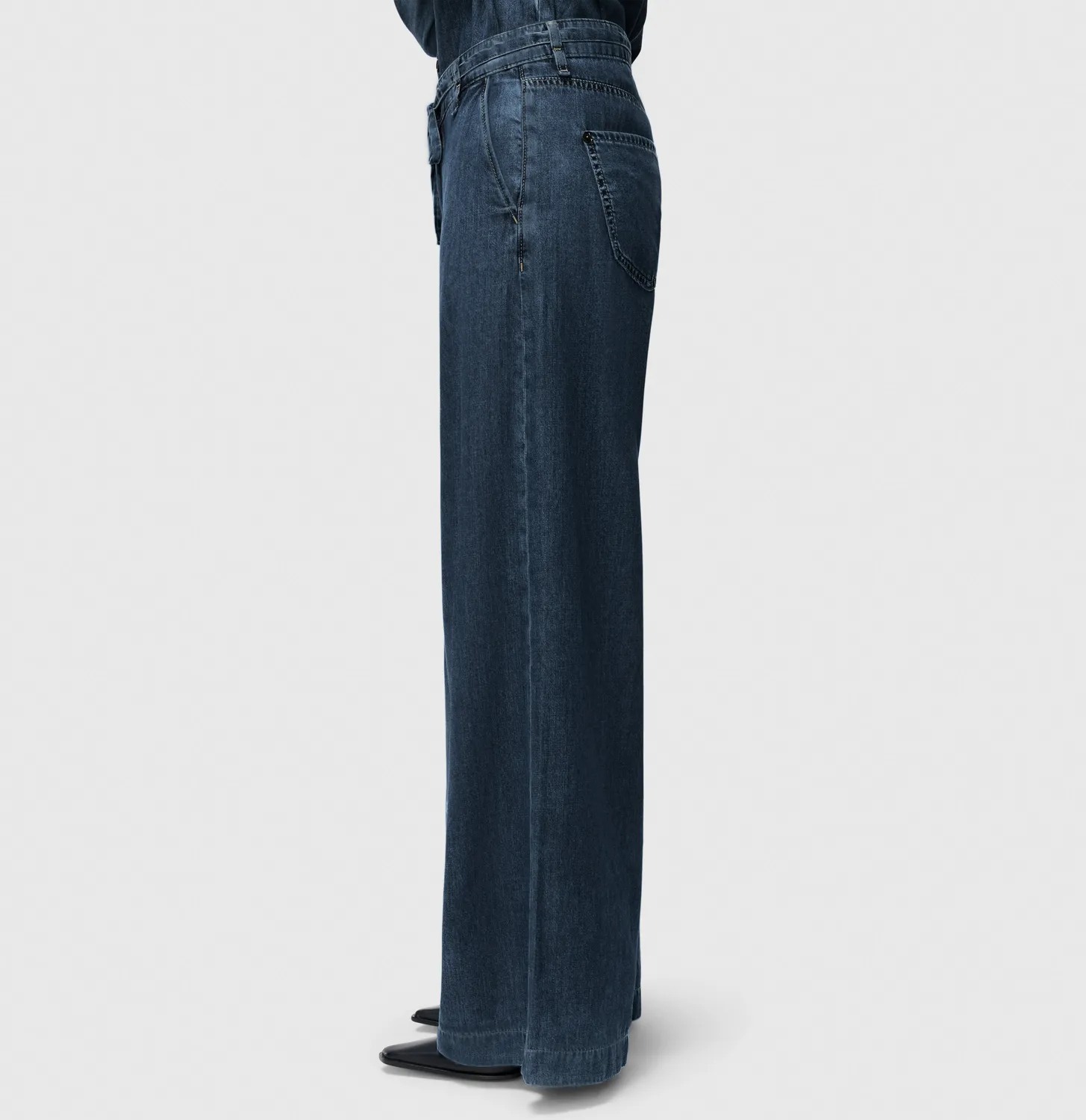 MAC Wendy 5208 wide jeans mørkeblå nældedenim