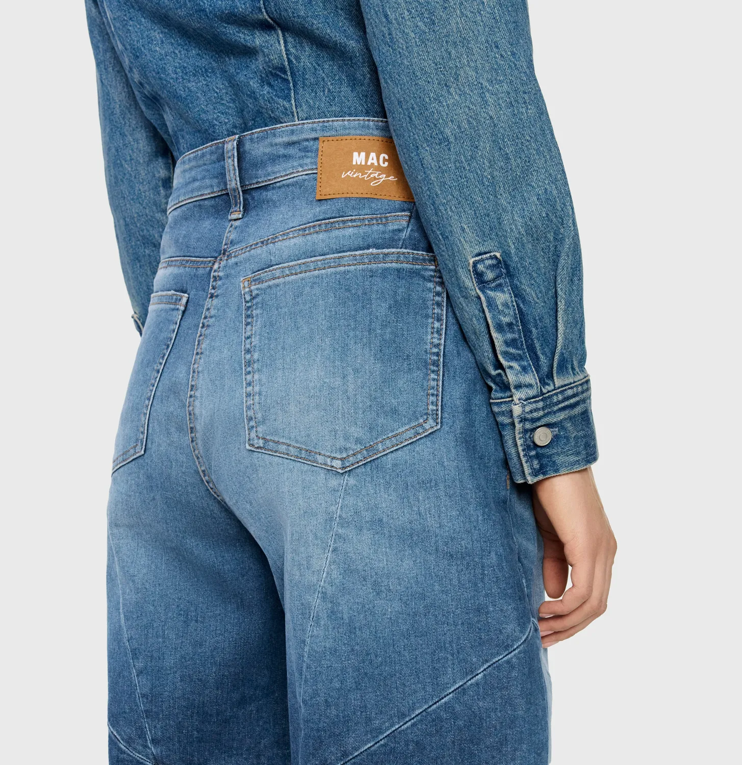 MAC DAKOTA Barrel jeans mellemblå Barrel Fit
