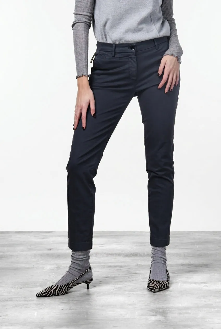 Mason's New York Slim chinobukser midnatsblå satin