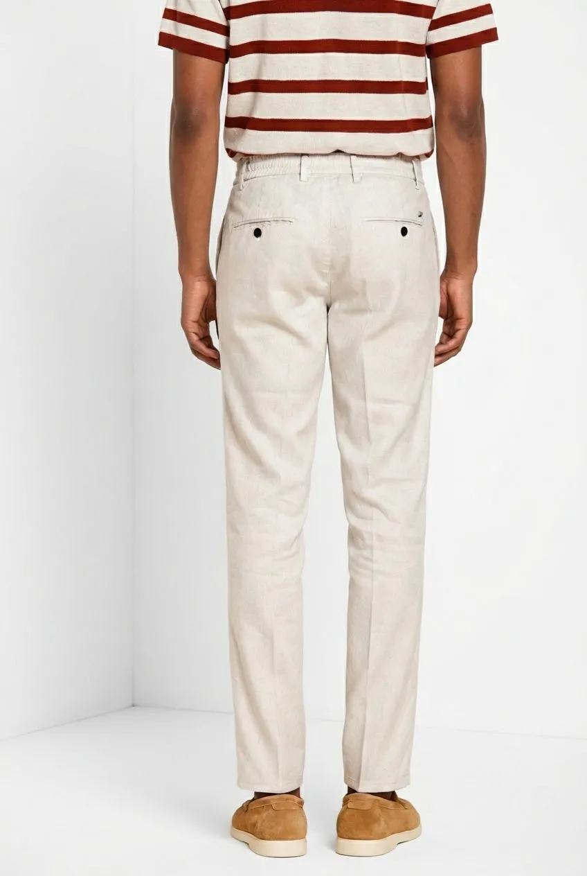 Mason's Milano Jogger chinos lysegrå hør extra slim