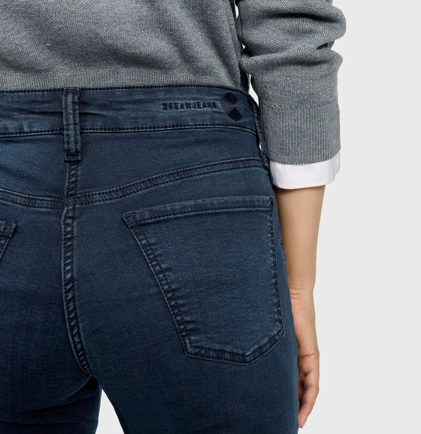 MAC Dream Kick 5423 flare jeans mørkeblå cropped