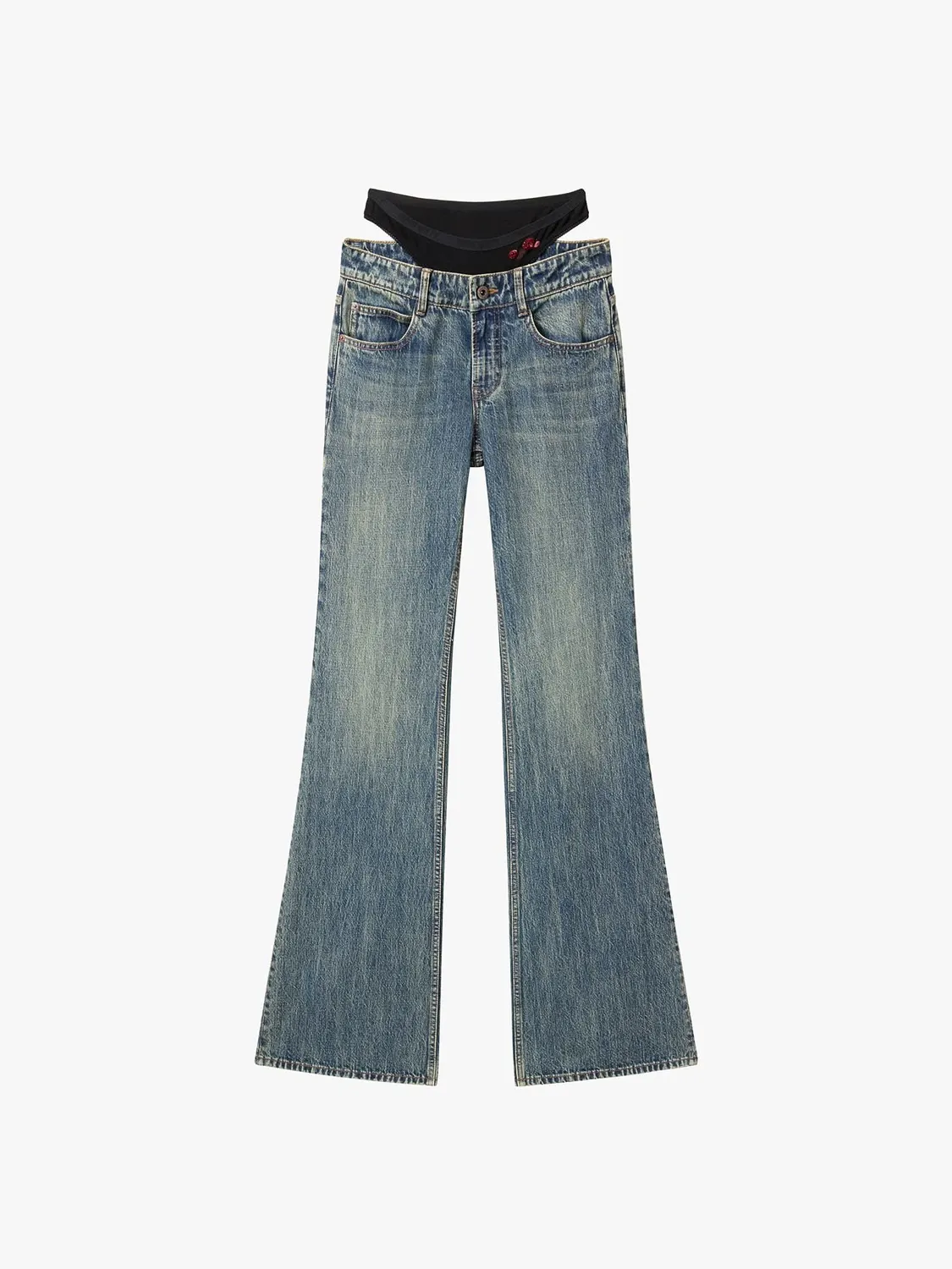 Miss Sixty Flare jeans middle blue lav talje
