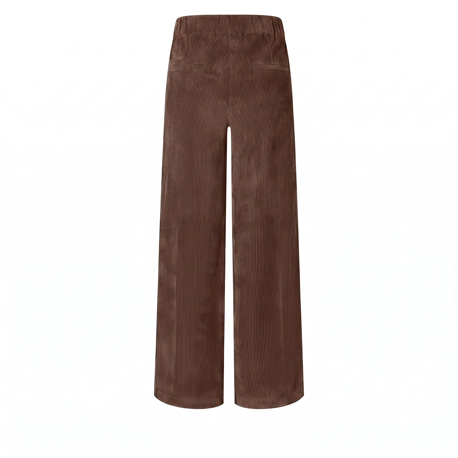 MAC Chiara cropped fløjlsbukser brun wide