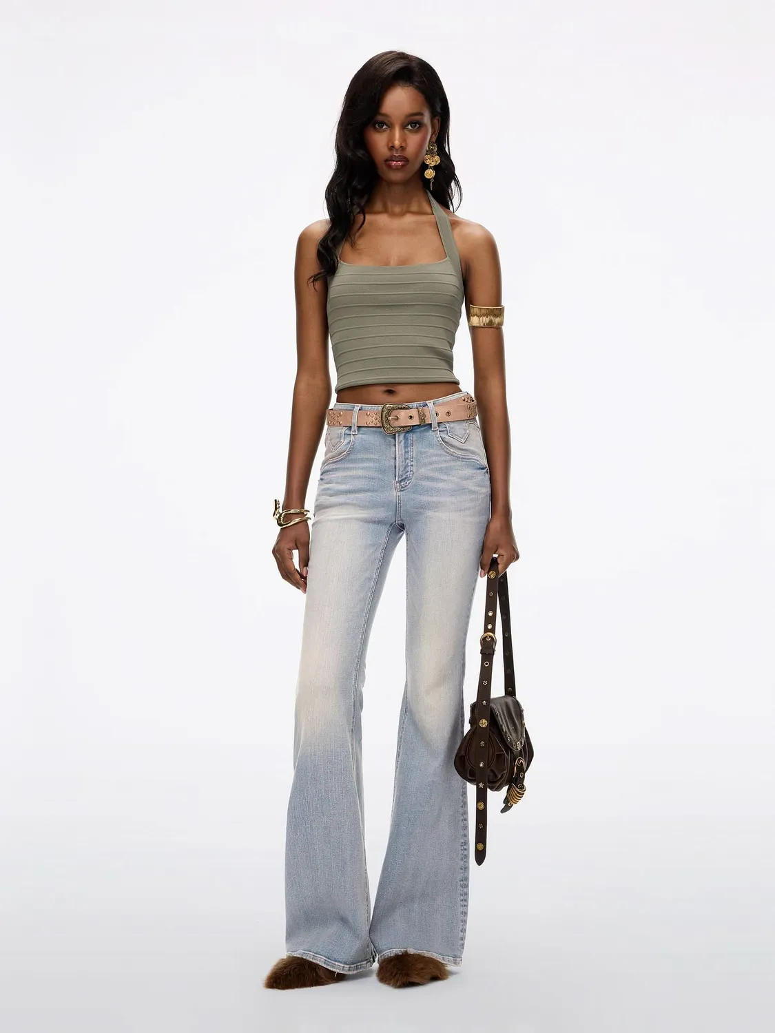 Miss Sixty Bella flare jeans lyseblå super stretch