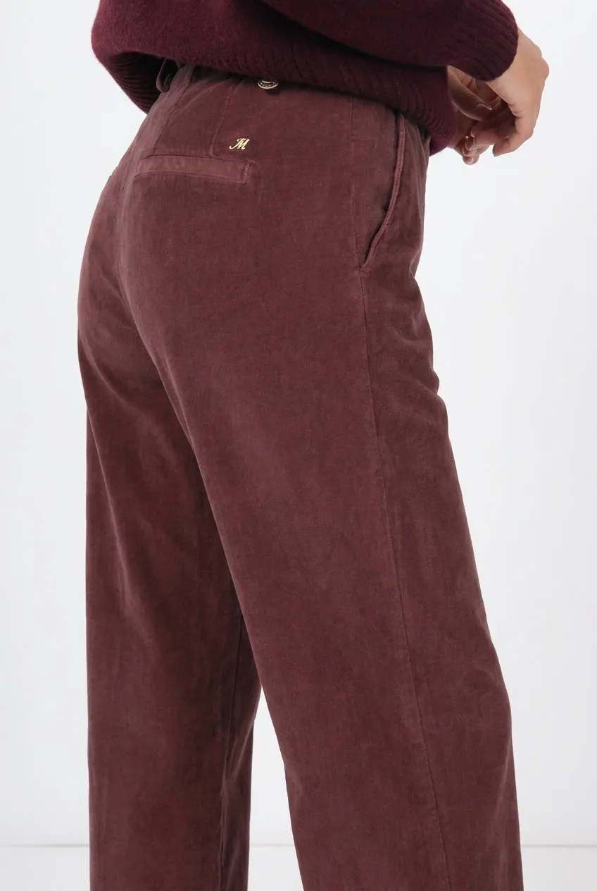 Mason's New York Studio fløjlsbukser bordeaux straight