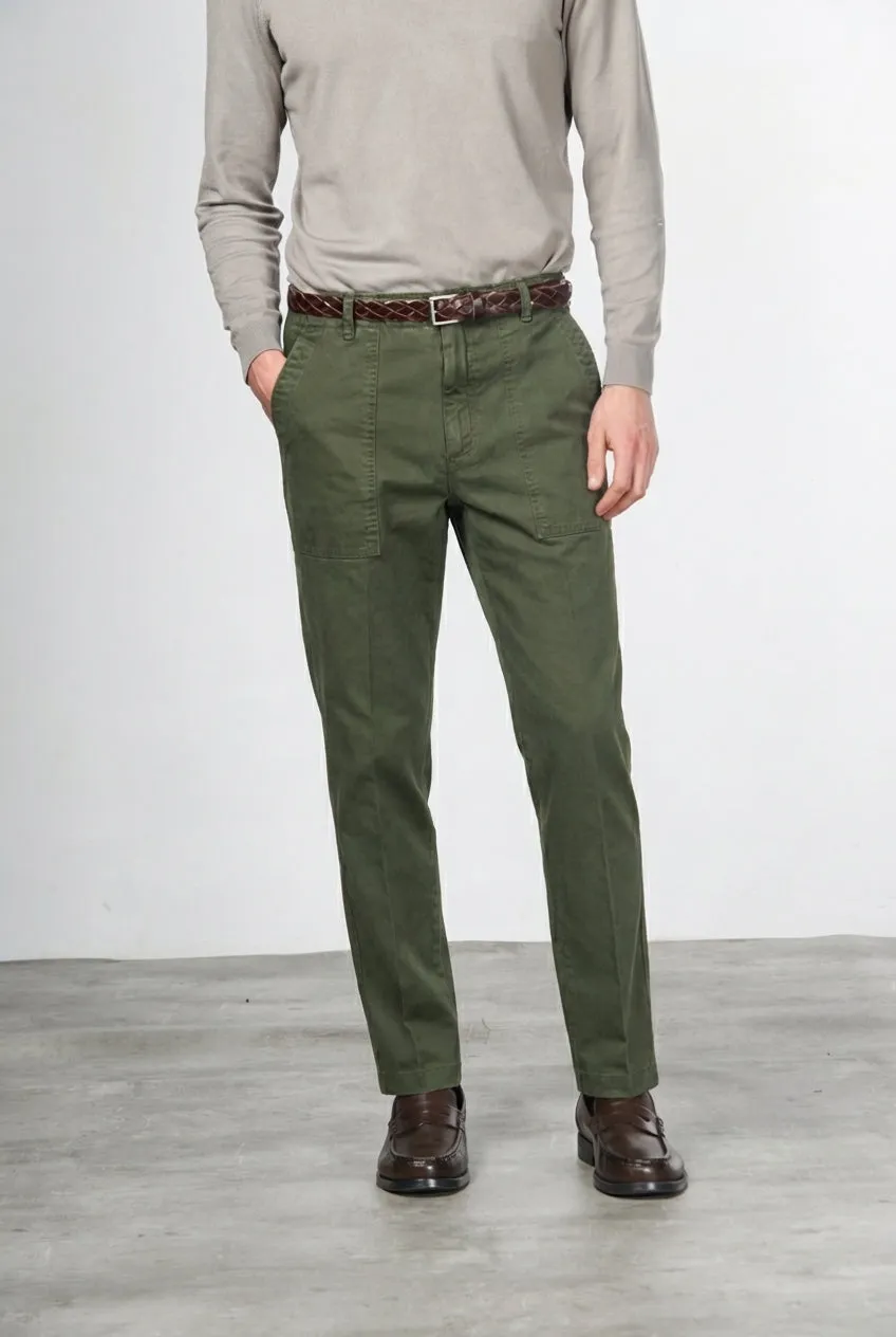 Mason's Prescott chinobukser mørkegrøn relaxed fit