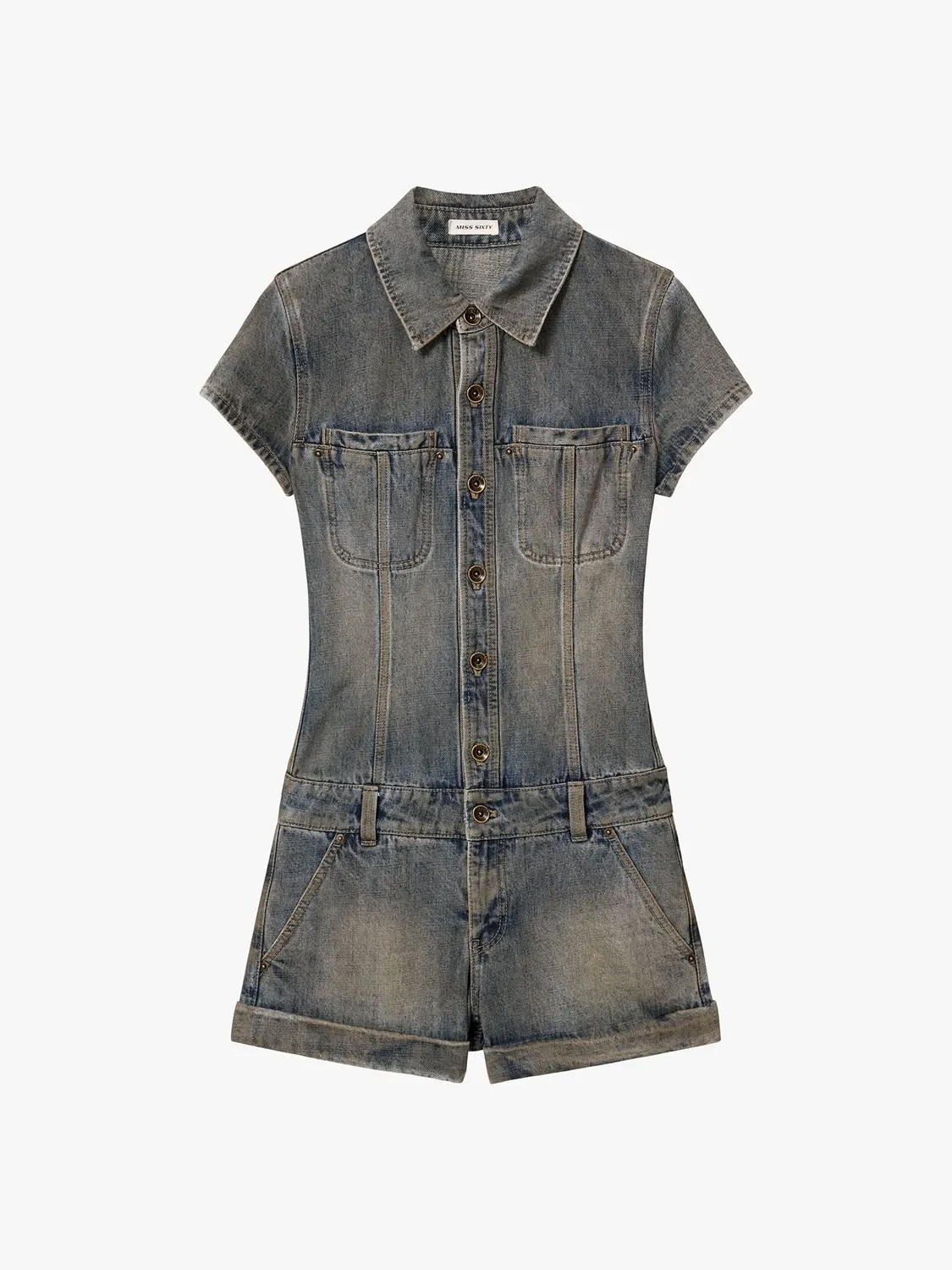 Miss Sixty 6M2JJ41700F89 denimbuksedragt blå patch