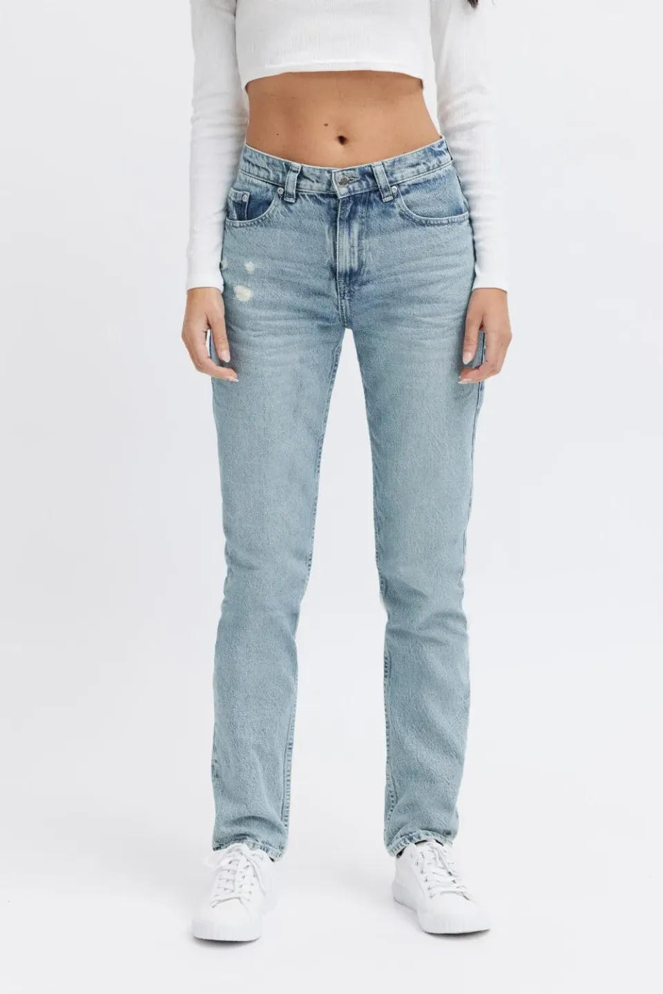 Organsk Aqua Ocean Breeze jeans høj talje