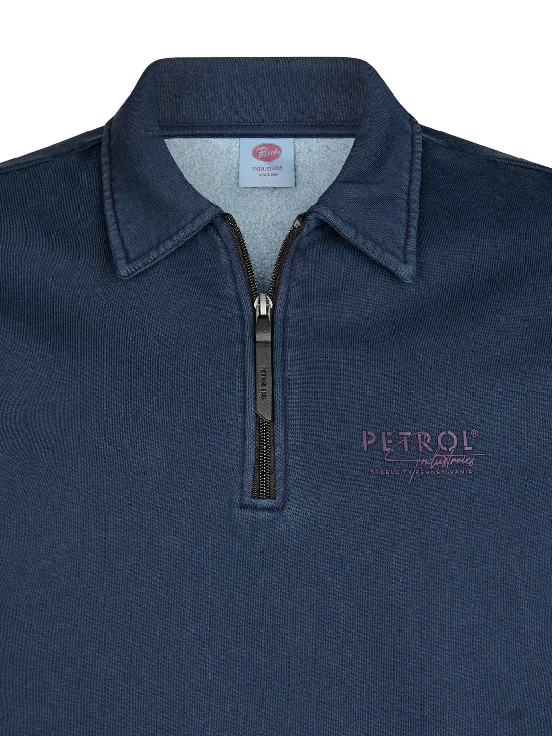 Petrol Industries Millhall sweater Cedar Brown lynlås