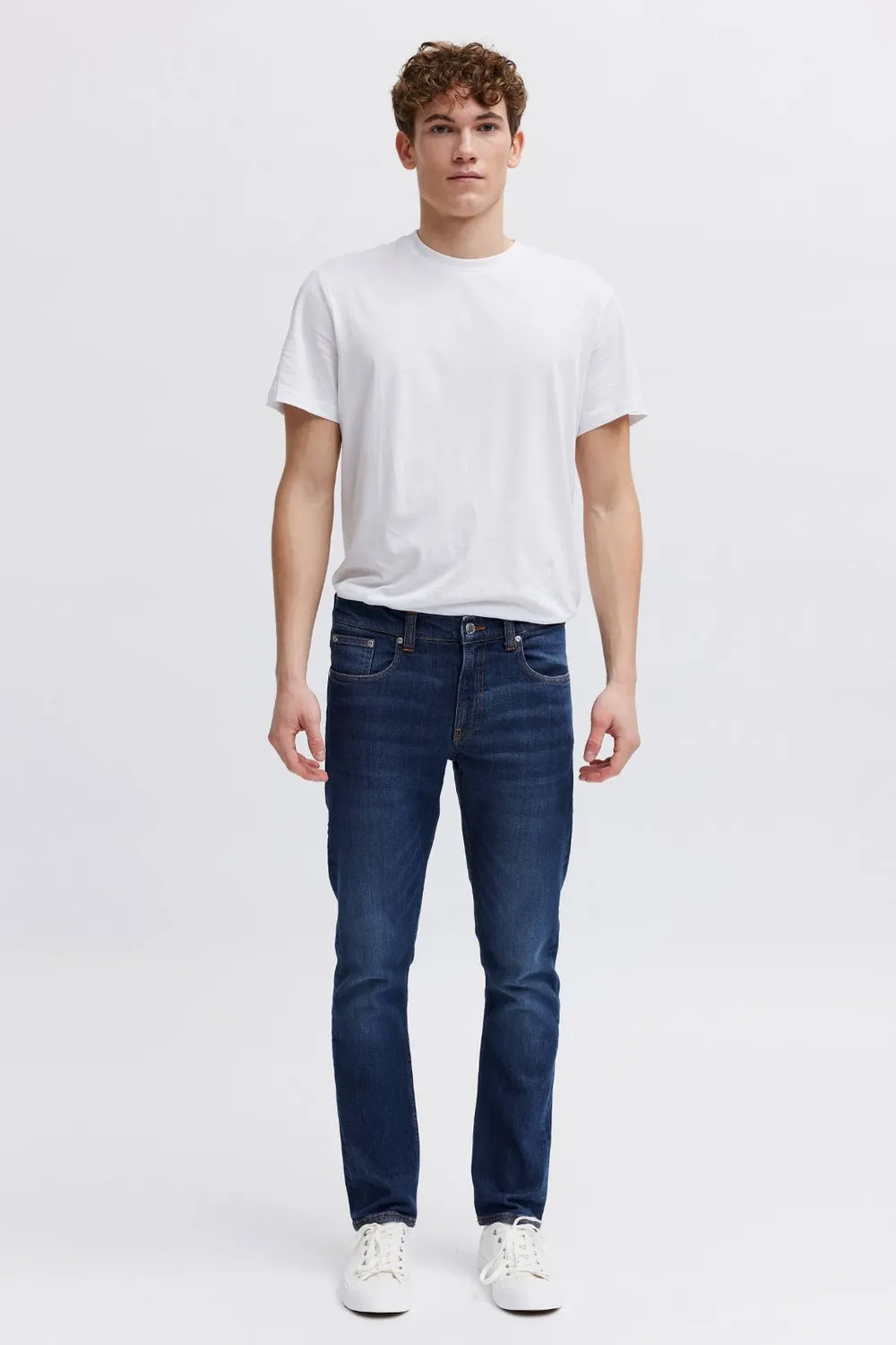 Organsk Level Tonic Blues slim jeans blå vask