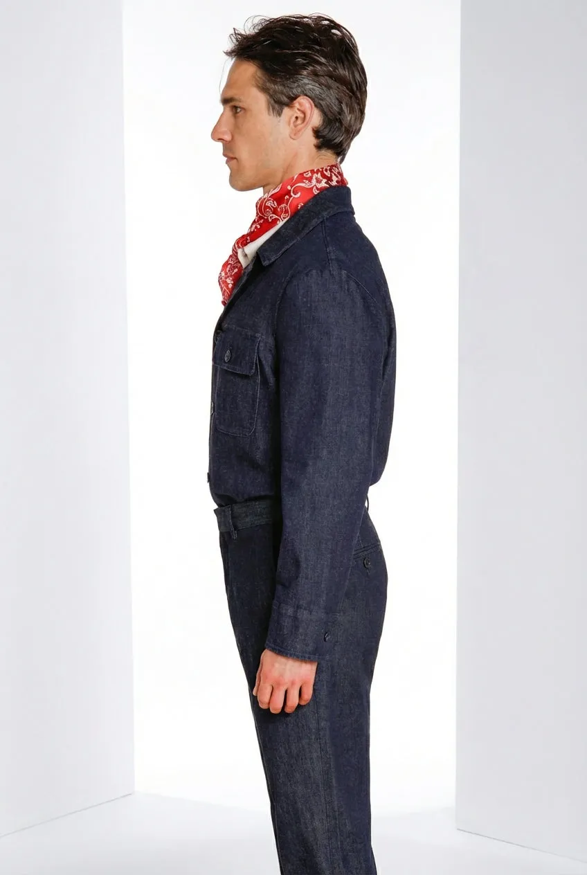 Mason's Work overshirt jakke navy denim