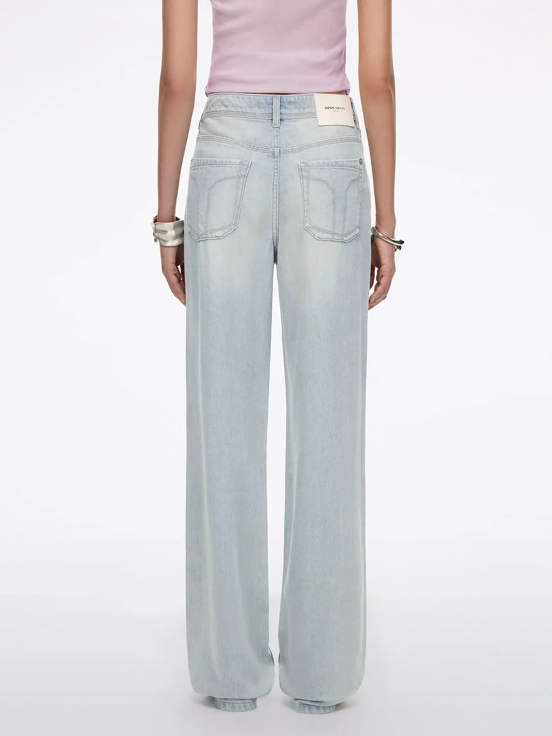 Miss Sixty Anni straight jeans lyseblå hørblanding