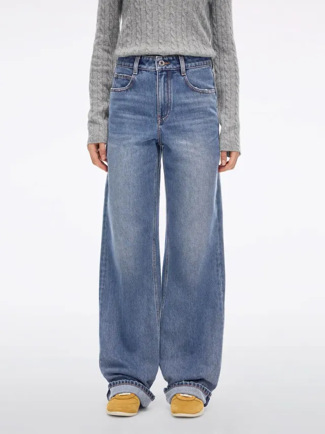 Miss Sixty distressed straight jeans middle blue