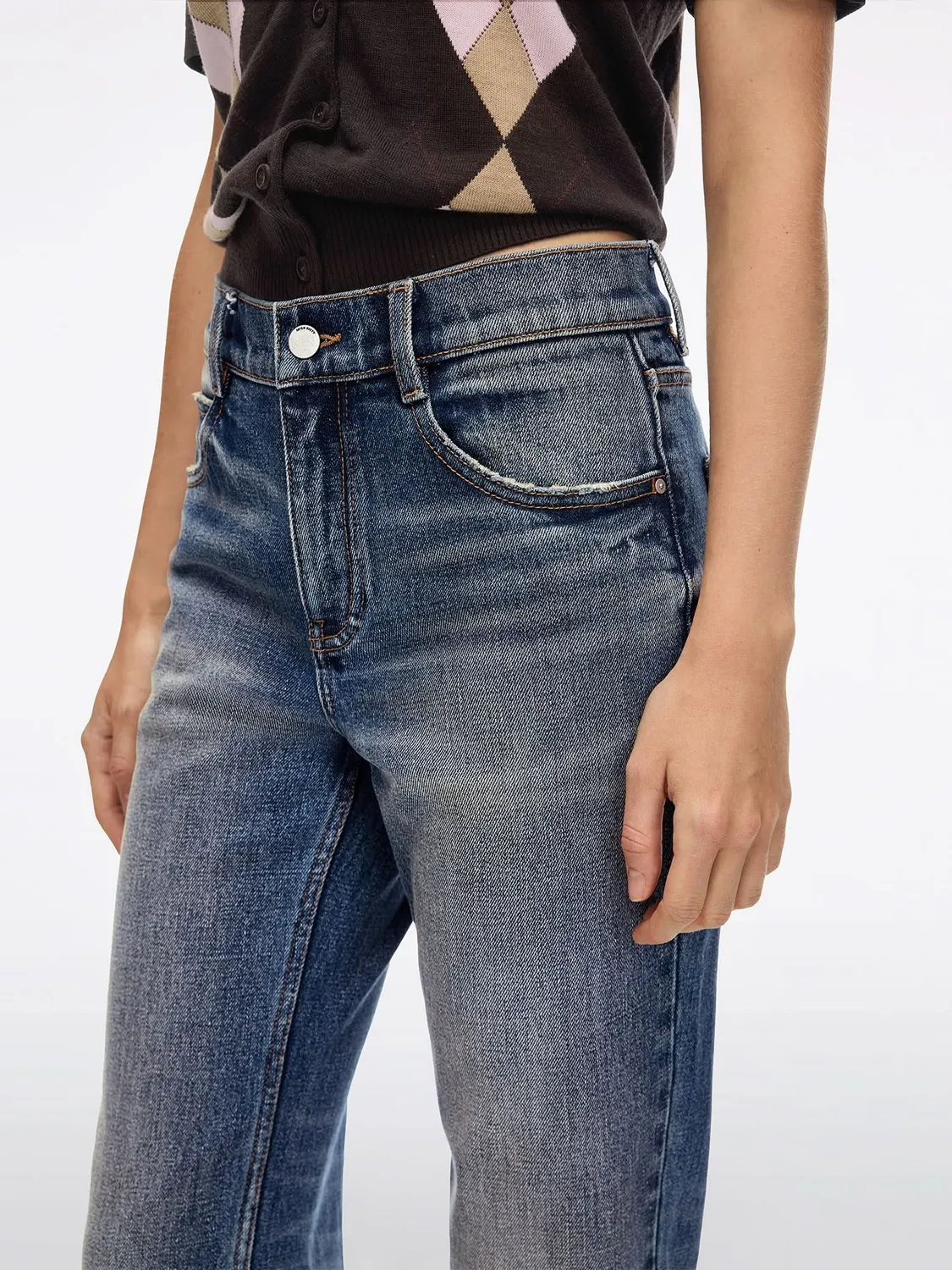 Miss Sixty Straight Jeans middle blue slub stretch
