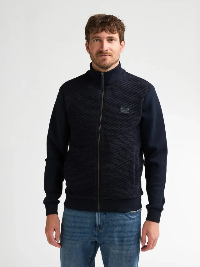Petrol Industries Ironcrest sweater lynlås vaffelstof