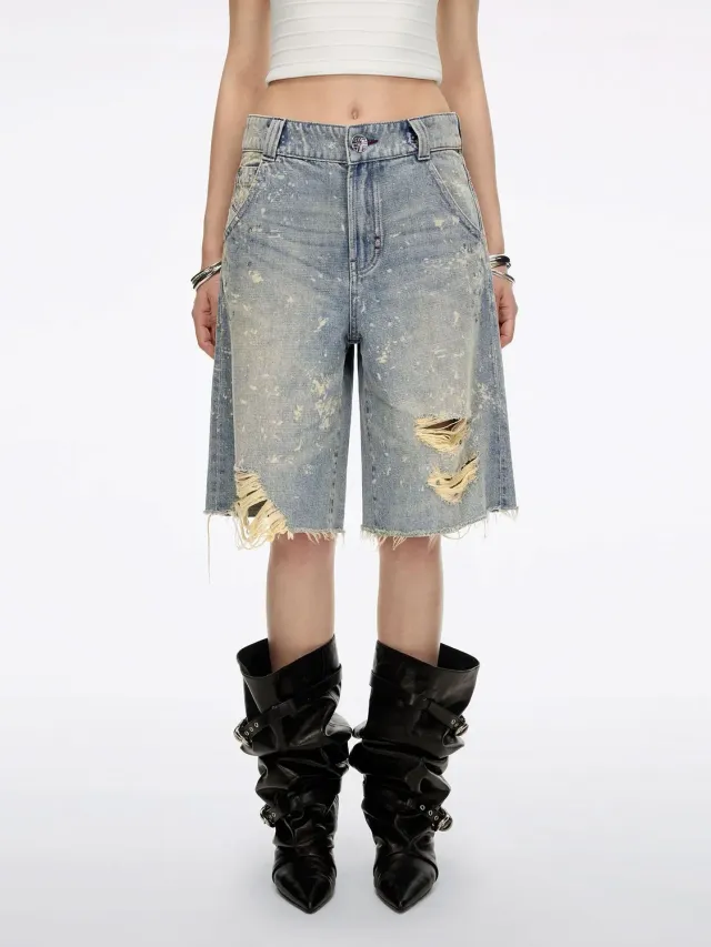 Miss Sixty Bermuda denimshorts vintage light blue slidt