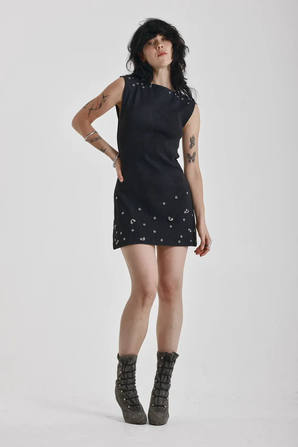 The Ragged Priest Jewel Black minikjole str. 10 sort