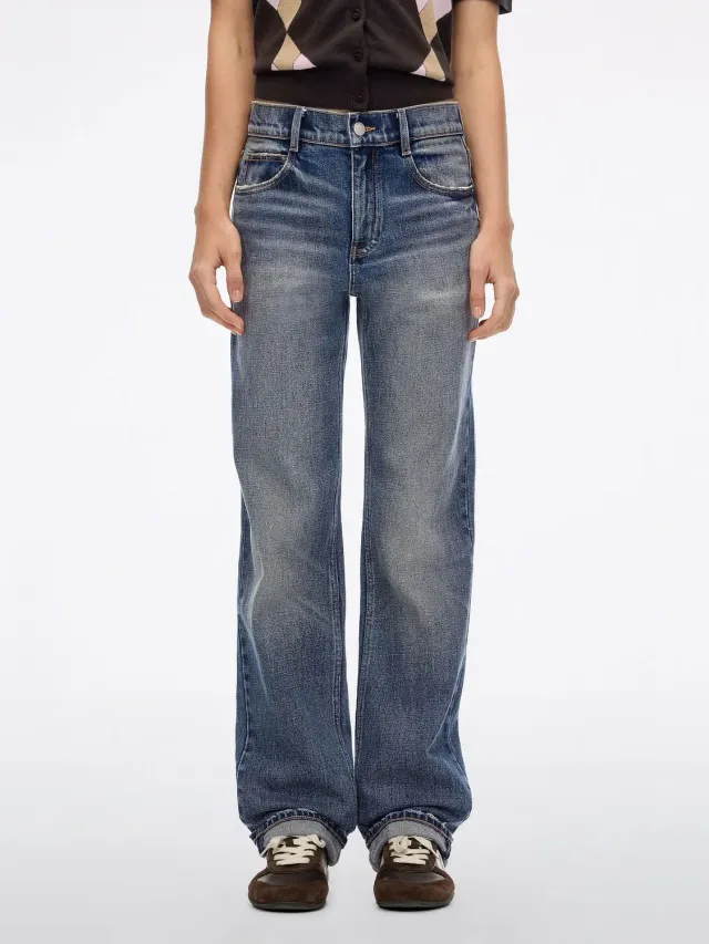 Miss Sixty Straight Jeans middle blue slub stretch