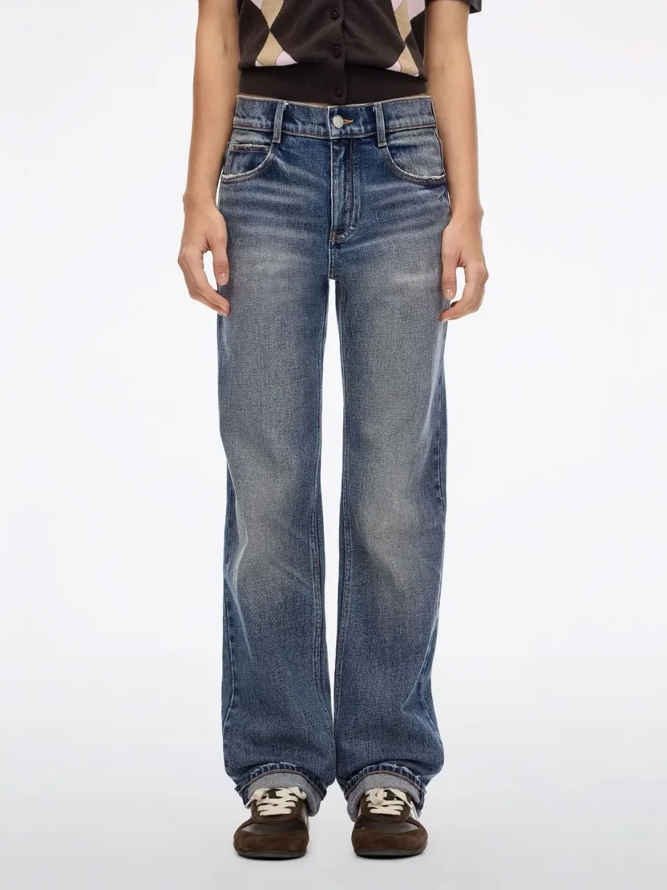 Miss Sixty Straight Jeans middle blue slub stretch
