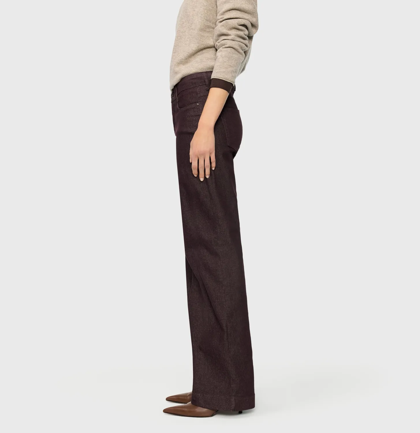 MAC Dream Wide Authentic jeans brun wide fit