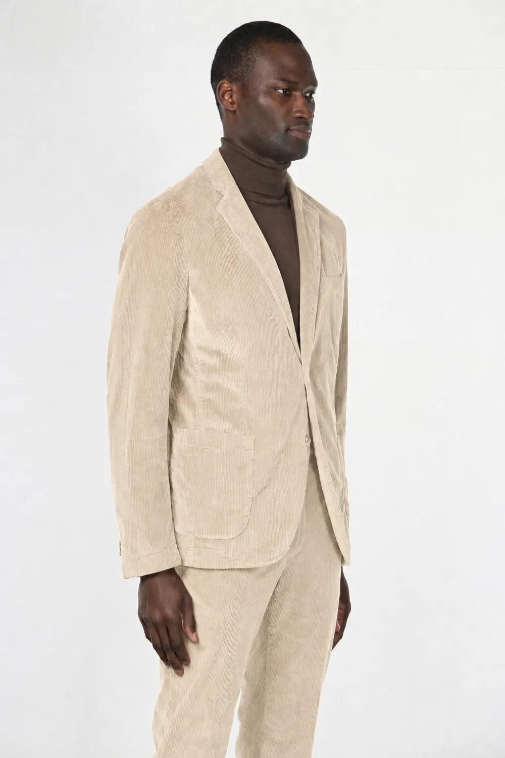 Mason's Tiziano blazer fløjl lysebeige regular
