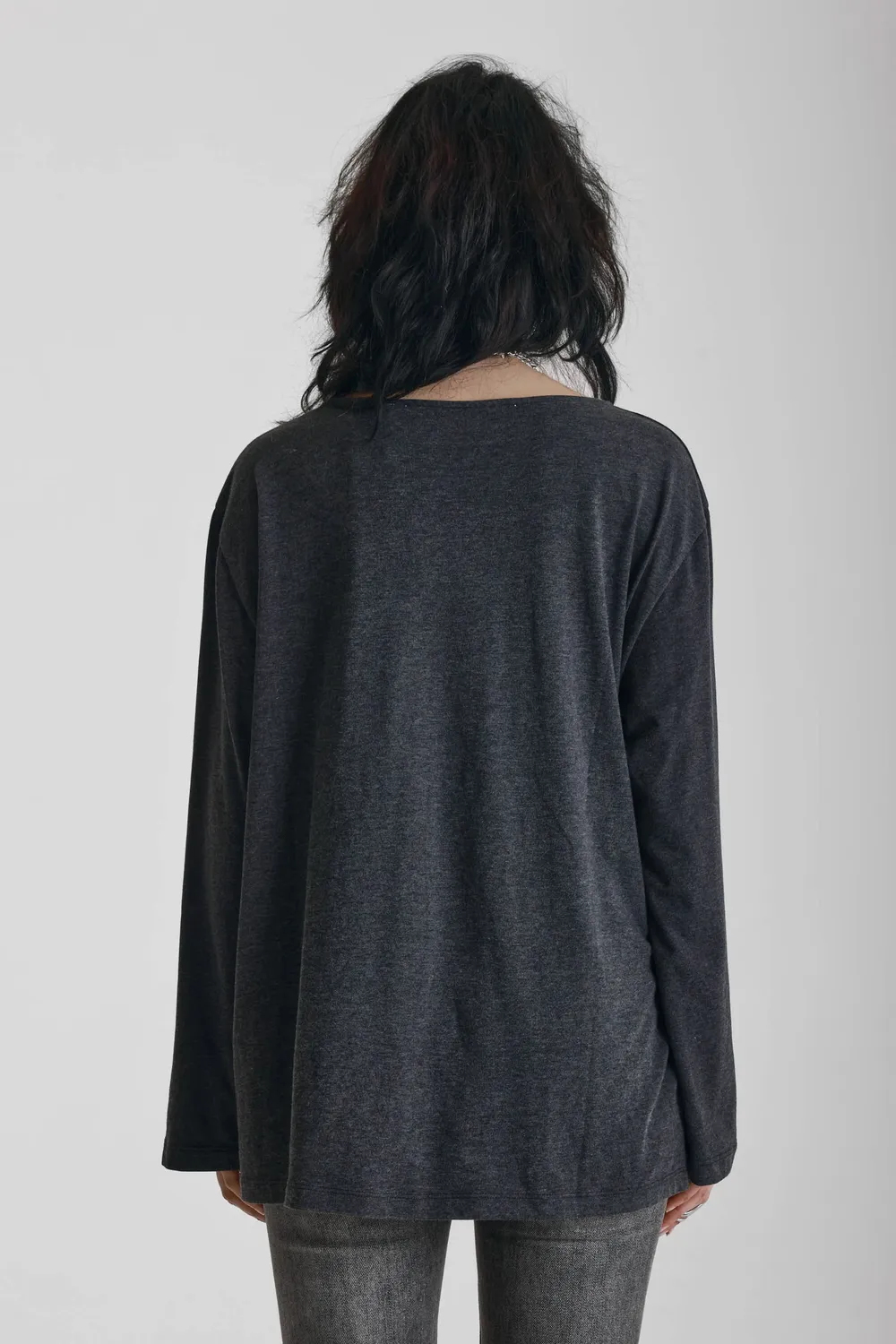 THE RAGGED PRIEST Frame langærmet t-shirt sort skeleton