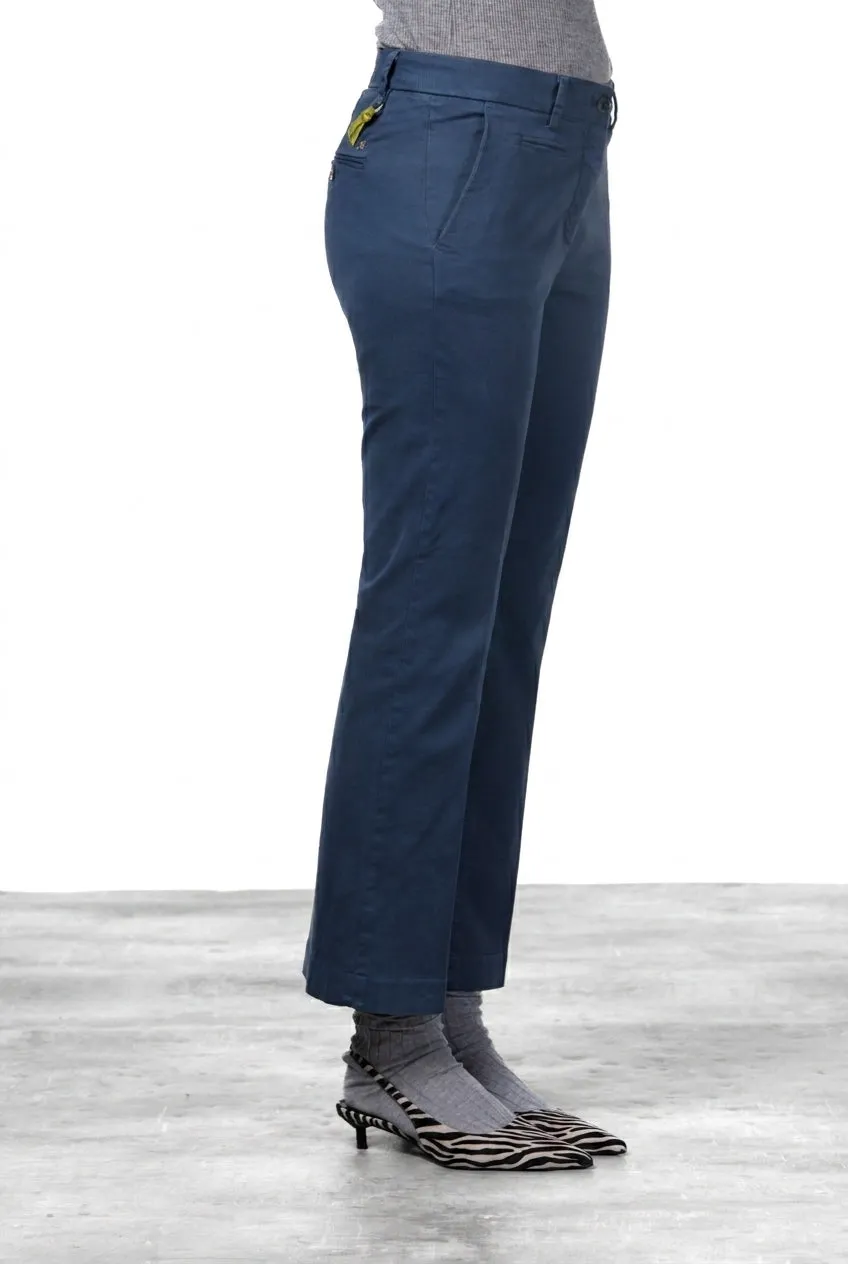 Mason's New York Trumpet chinobukser blå slim fit dame