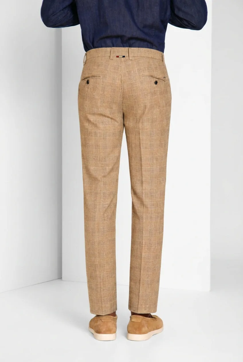 Mason's Torino chino bukser lyserød slim ternet