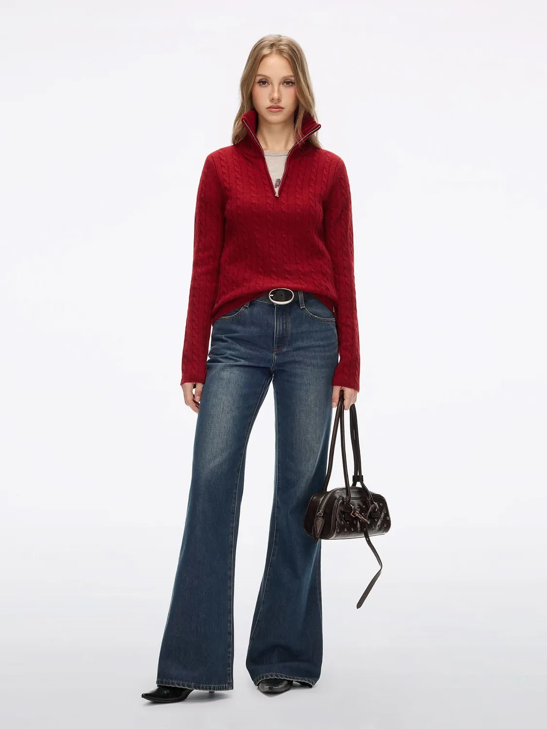 Miss Sixty Flare Jeans flare jeans mørkeblå fast denim