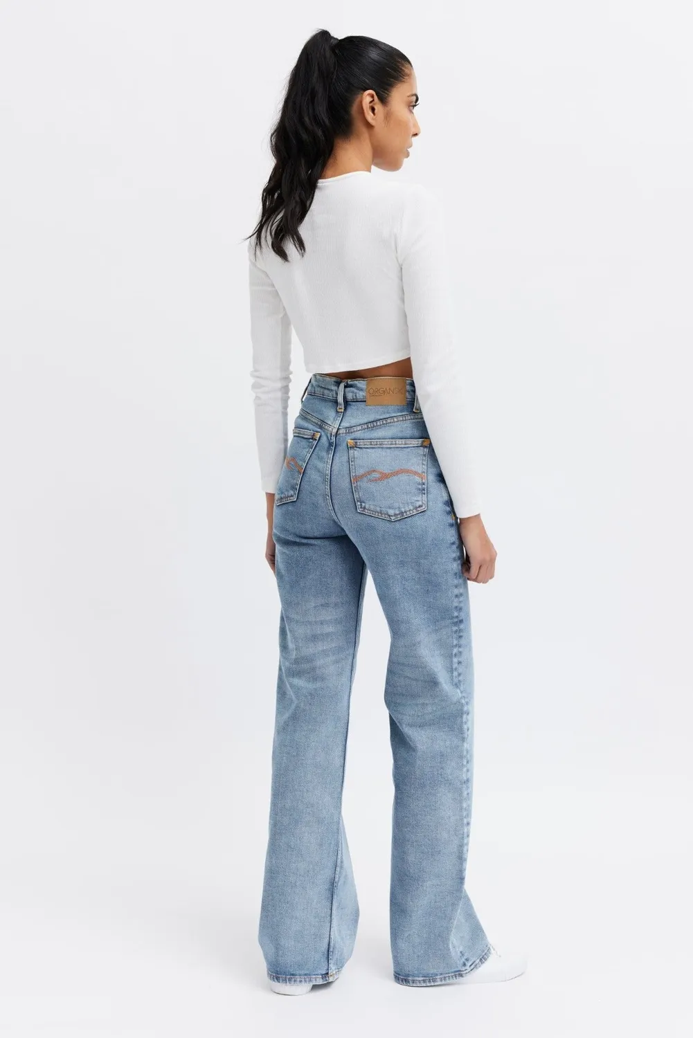 Organsk Wave Bracing Wind jeans wide leg økologisk