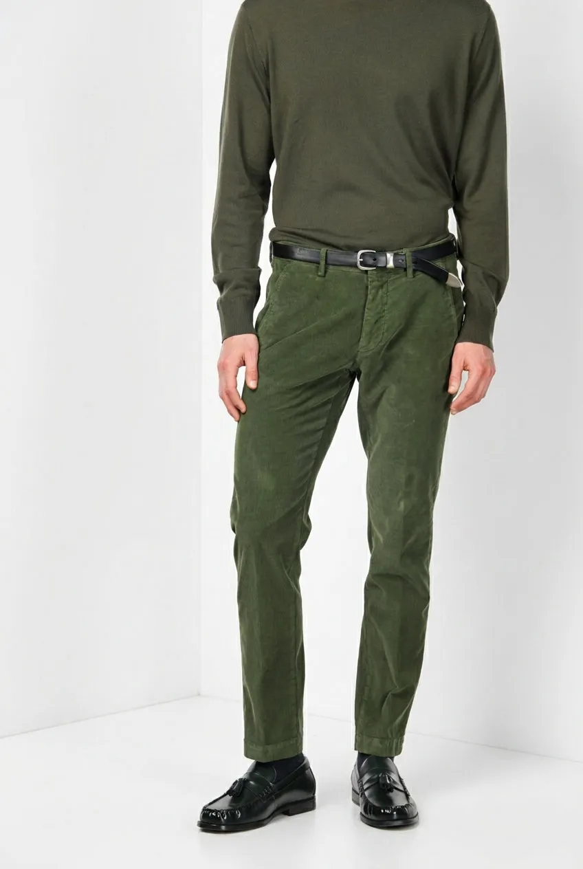 Mason's Torino chino bukser slim fit skovgrøn fløjl