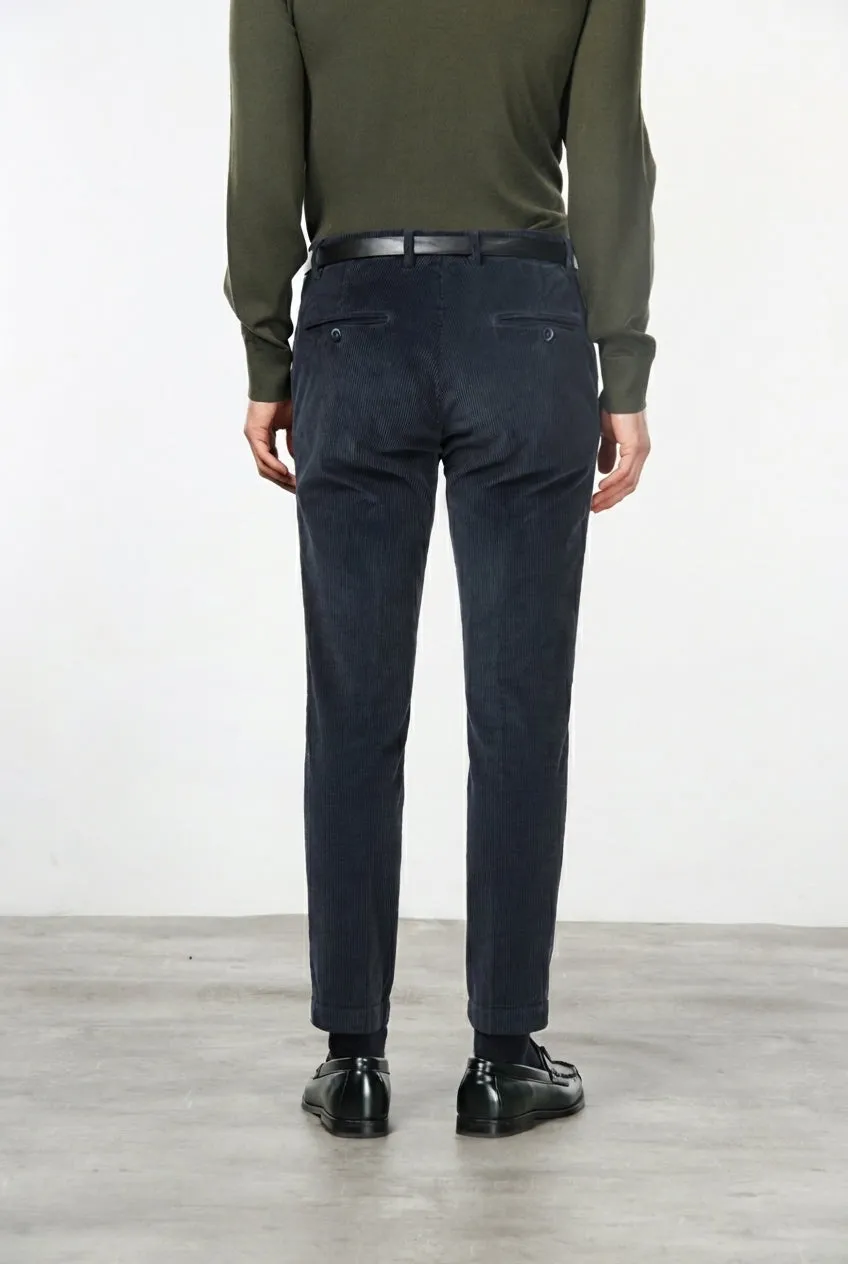 Mason's Milano chinos natblå fløjl extra slim
