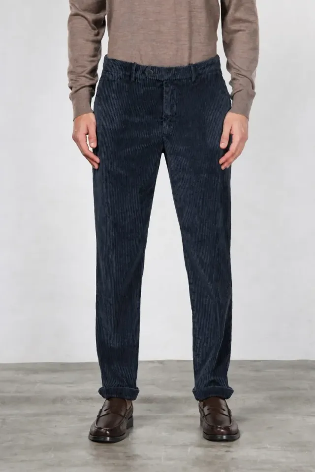 Mason's Paris chinos natblå fløjl carrot