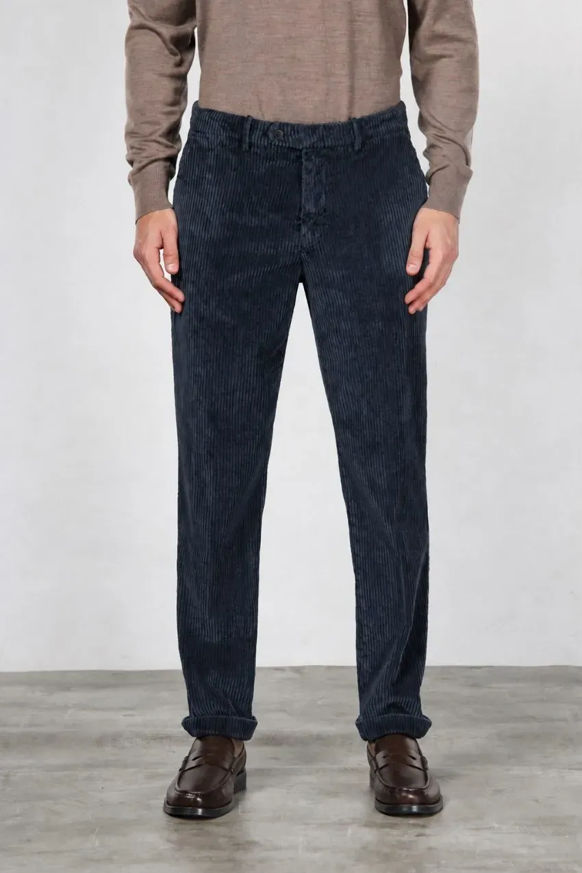 Mason's Paris chinos natblå fløjl carrot
