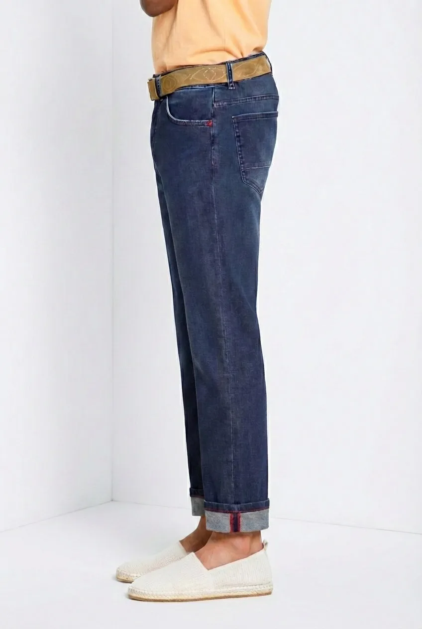 Mason's Harris Regular jeans navy Hawaii-print