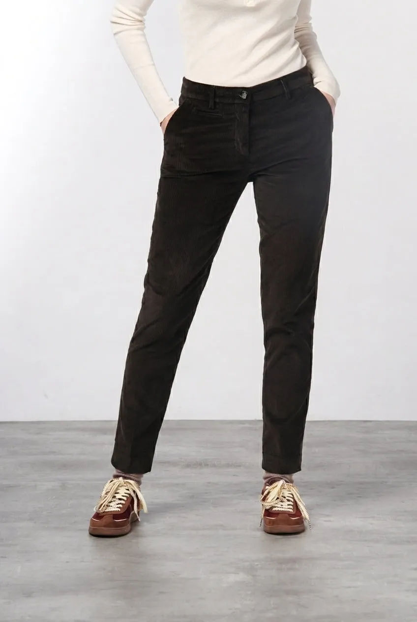 Mason's New York Slim fløjl bukser brun slim cord
