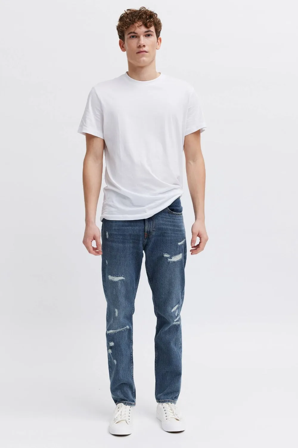 Organsk Atlantic Crisp Air S jeans middelblå ripped