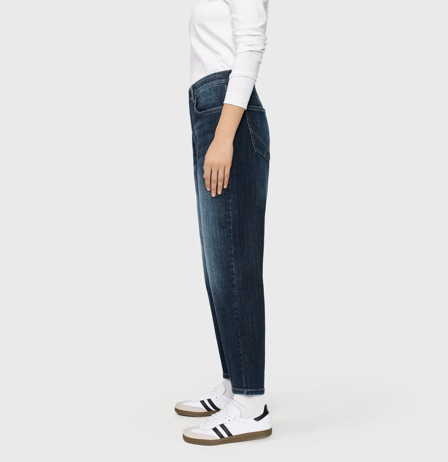 MAC Gina Straight 5877-90-0363L jeans mørkeblå