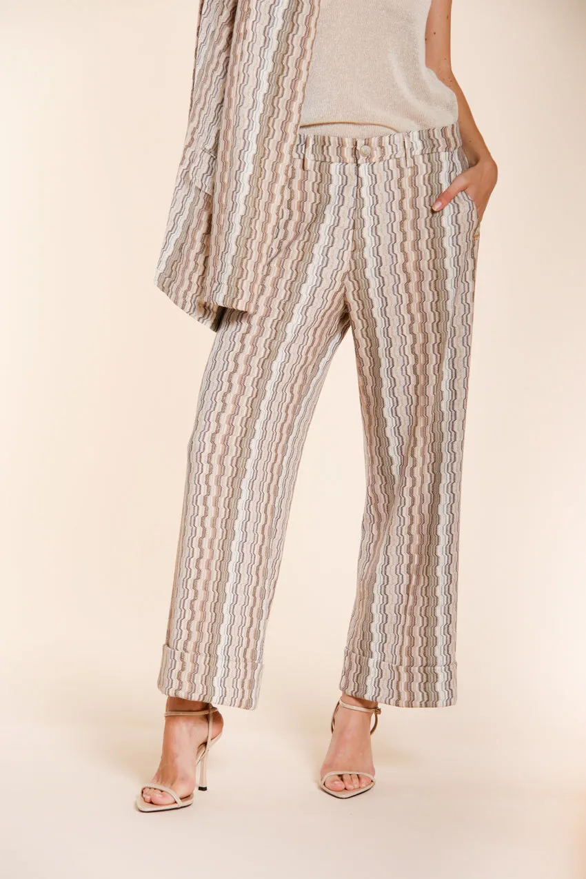 Mason's New York Studio Cropped City chinos beige stribet