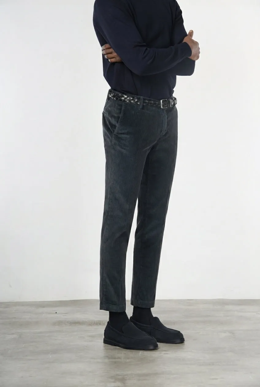 Mason's Milano chino mørkegrå fløjl extra slim
