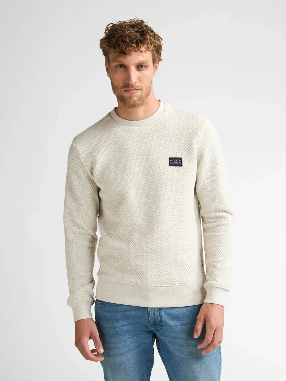 Petrol Industries Ironwall sweater rund hals bomuldsmix