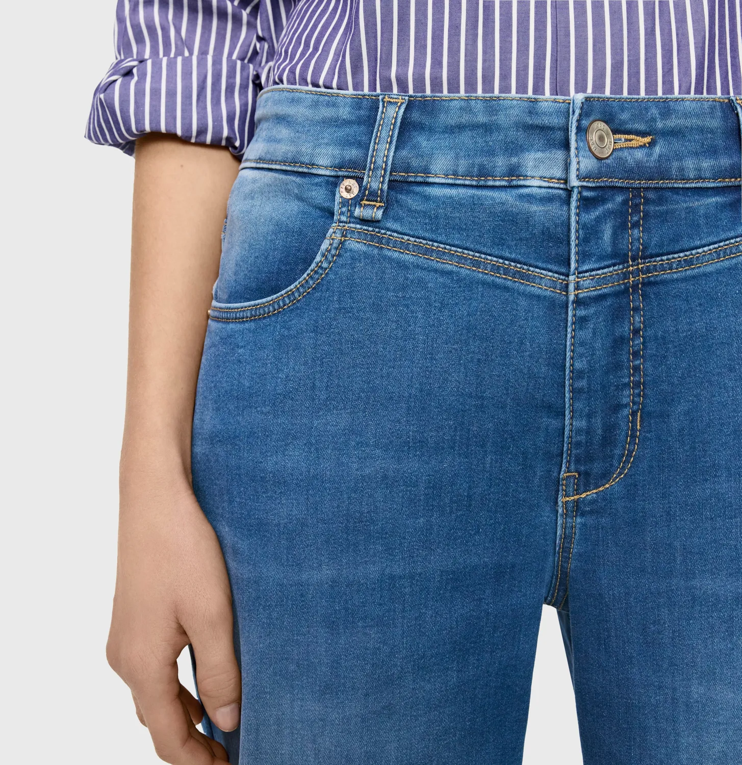 MAC Bobbie jeans mellemblå relaxed fit