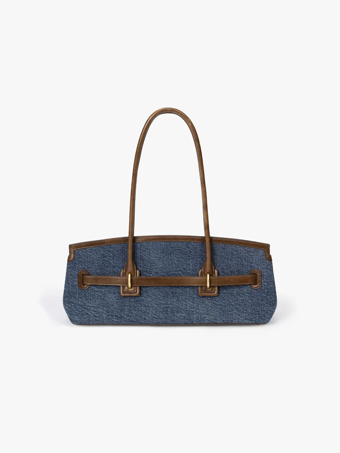 Miss Sixty Patchwork skuldertaske blå denim læder