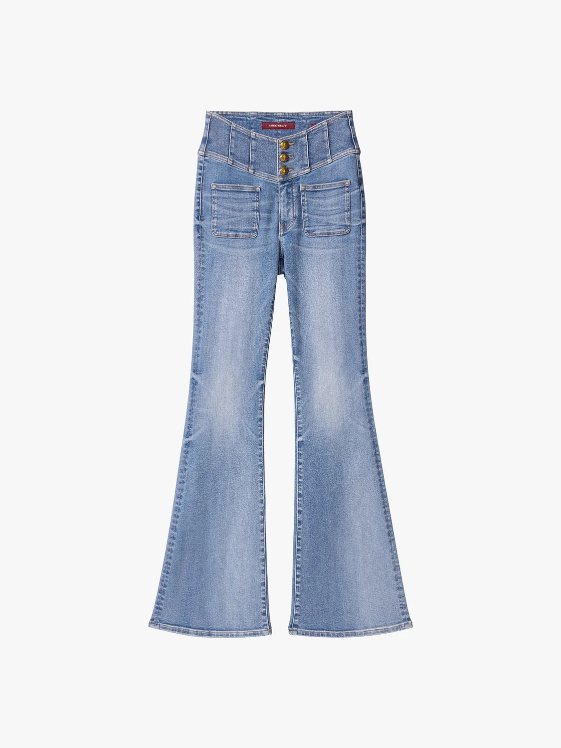 Miss Sixty Glenda Plus 5 flare jeans mellemblå