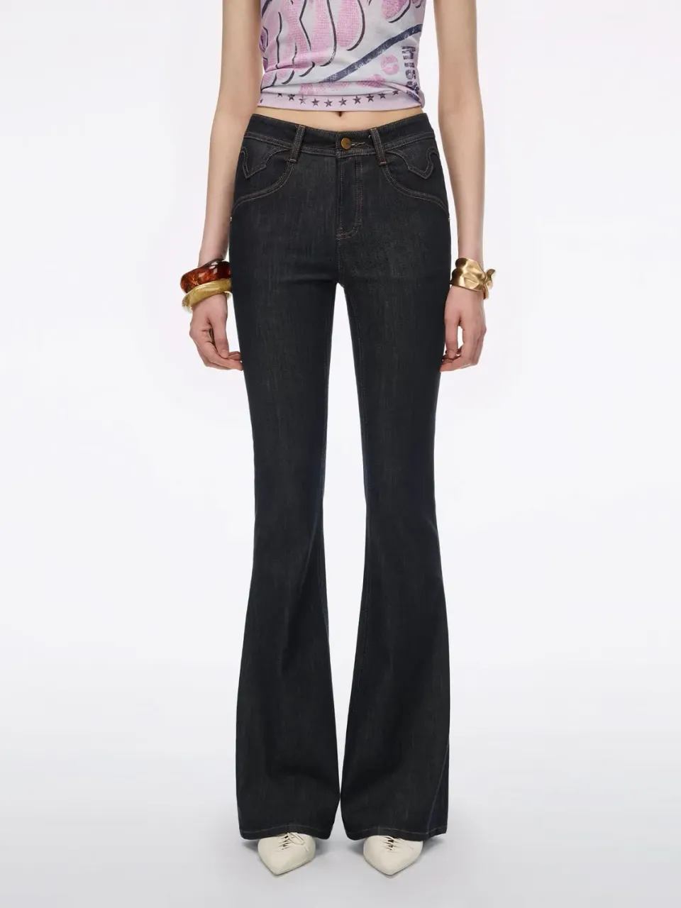Miss Sixty Bella flare jeans mørkeblå stretch