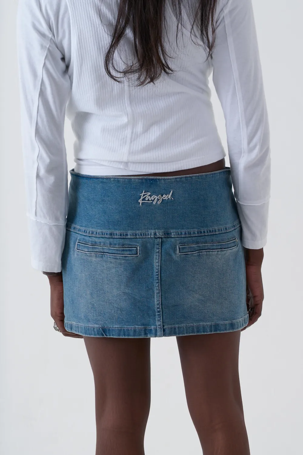 The Ragged Priest Cylinder nederdel denim mini blå